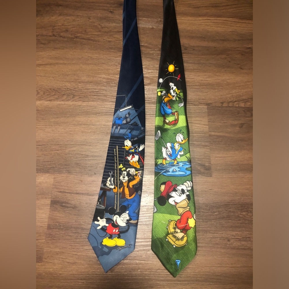 Vintage Disney Mickey Unlimited Ties, Set of 2
